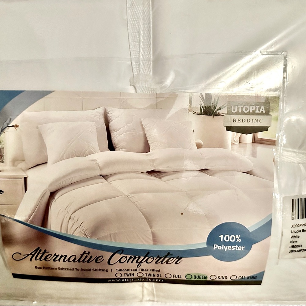 Utopia Bedding 350 GSM Down Alternative Comforter, Bamboo Sheets Queen Bed Sheet